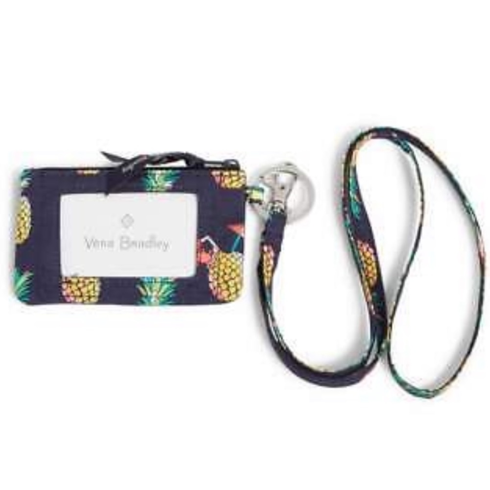 VERA BRADLEY NWOT Toucan Party Zip ID Case & Lanyard